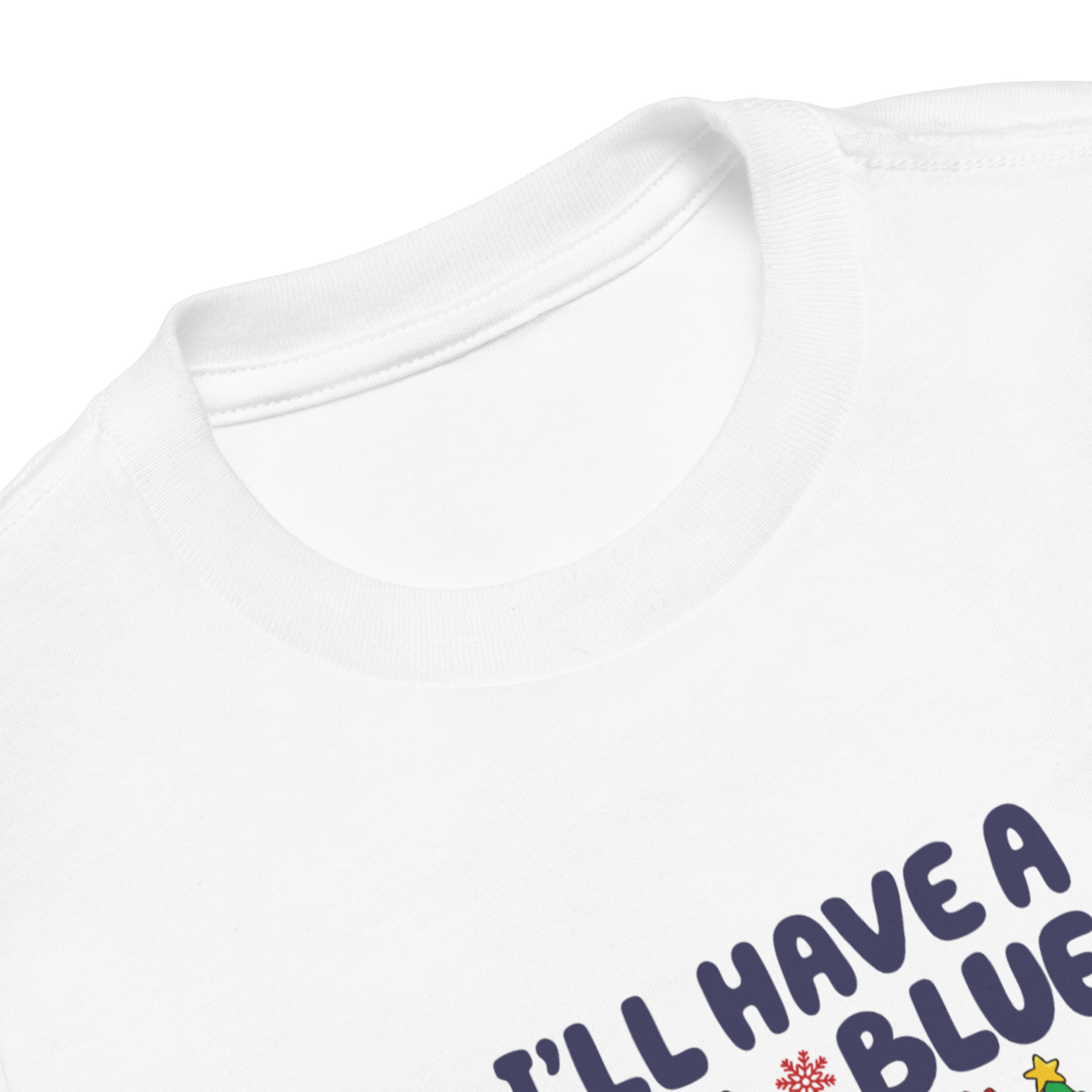 Blue Christmas Toddler Short Sleeve Tee